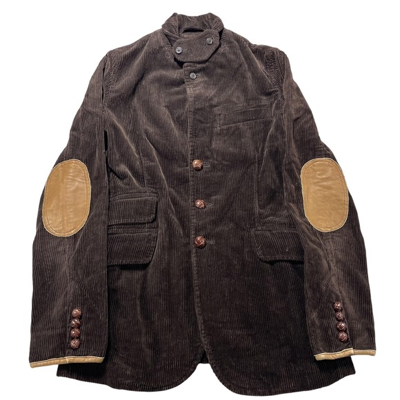 Ralph Lauren Jackets & Blazers - Ralph Lauren Brown Corduroy Equestrian Size 2 Jacket Elbow Patch Blue Label VTG
